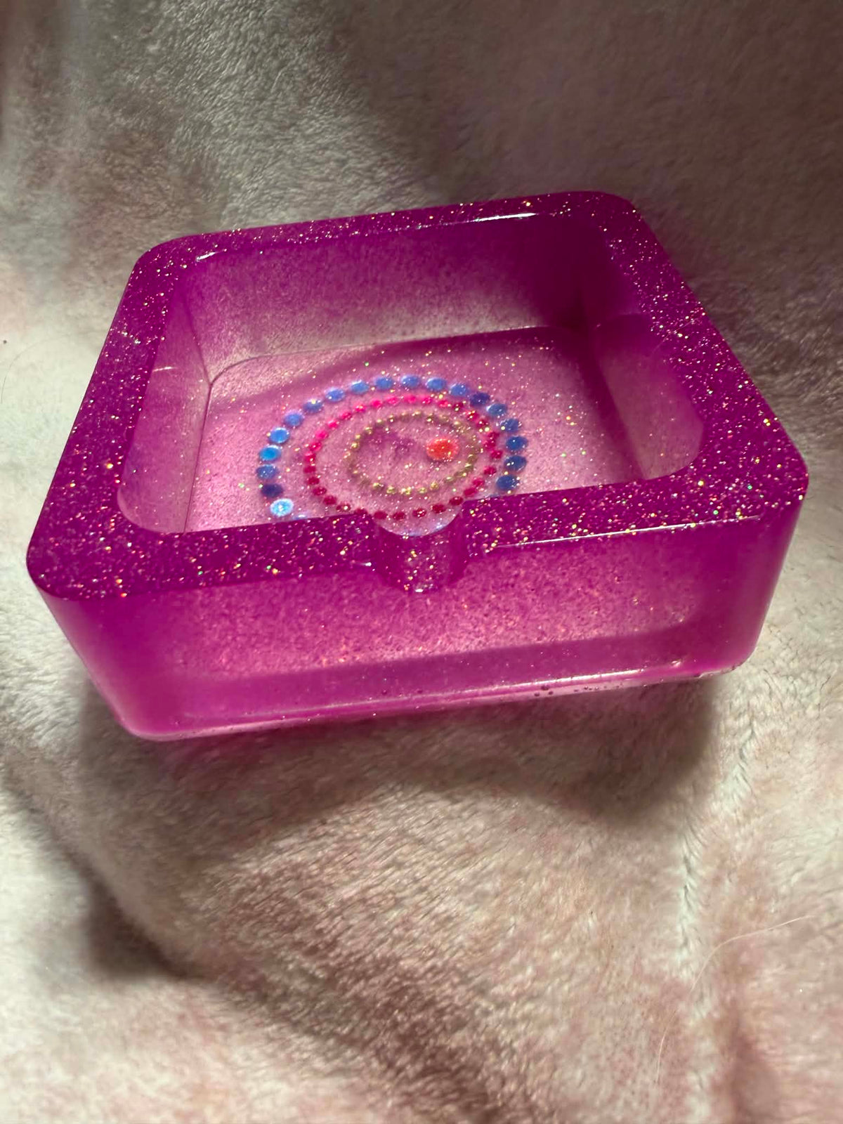 Pink Mandala Dot Art Ashtray