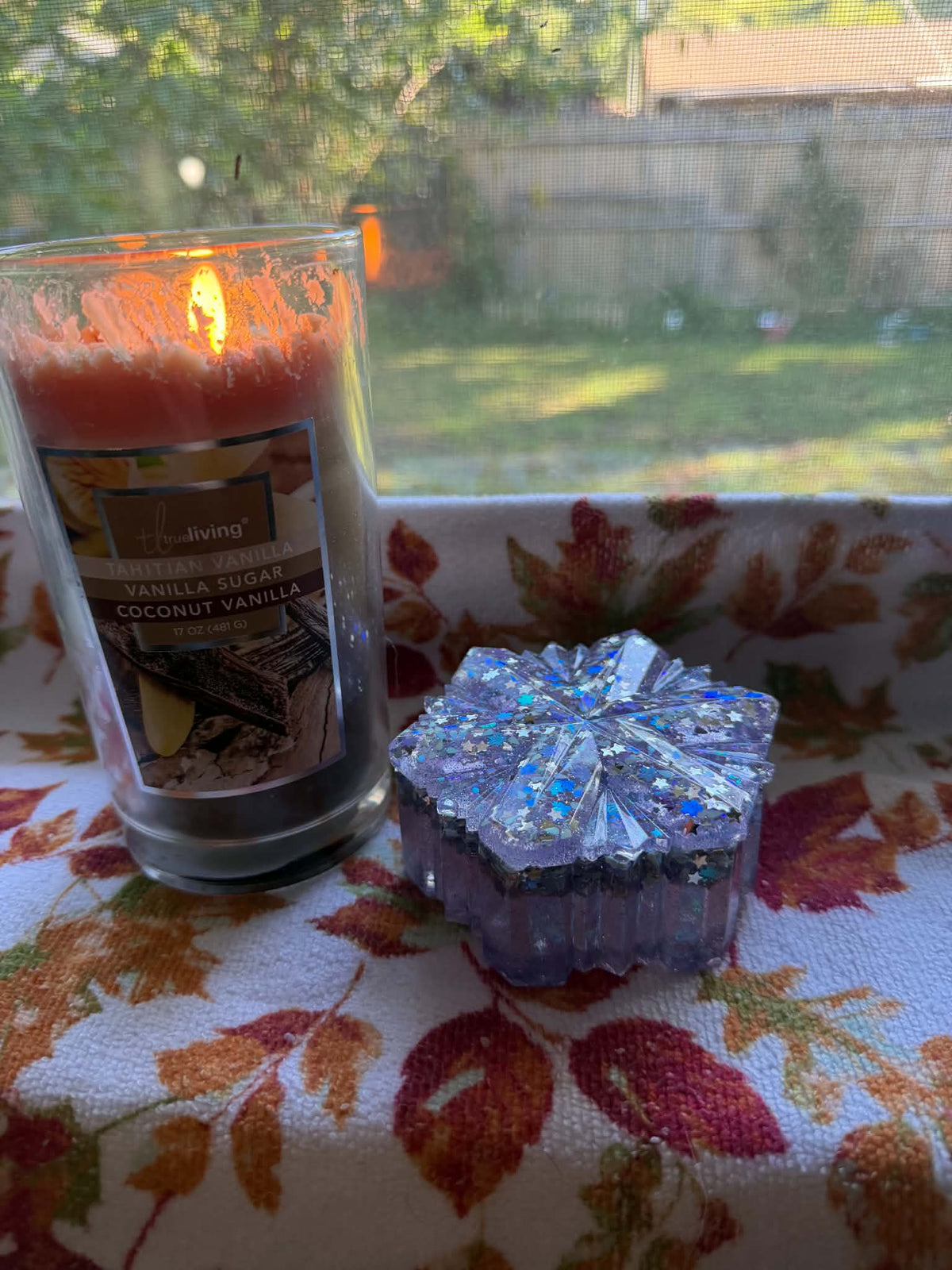 Purple & Silver Resin Jewelry Box