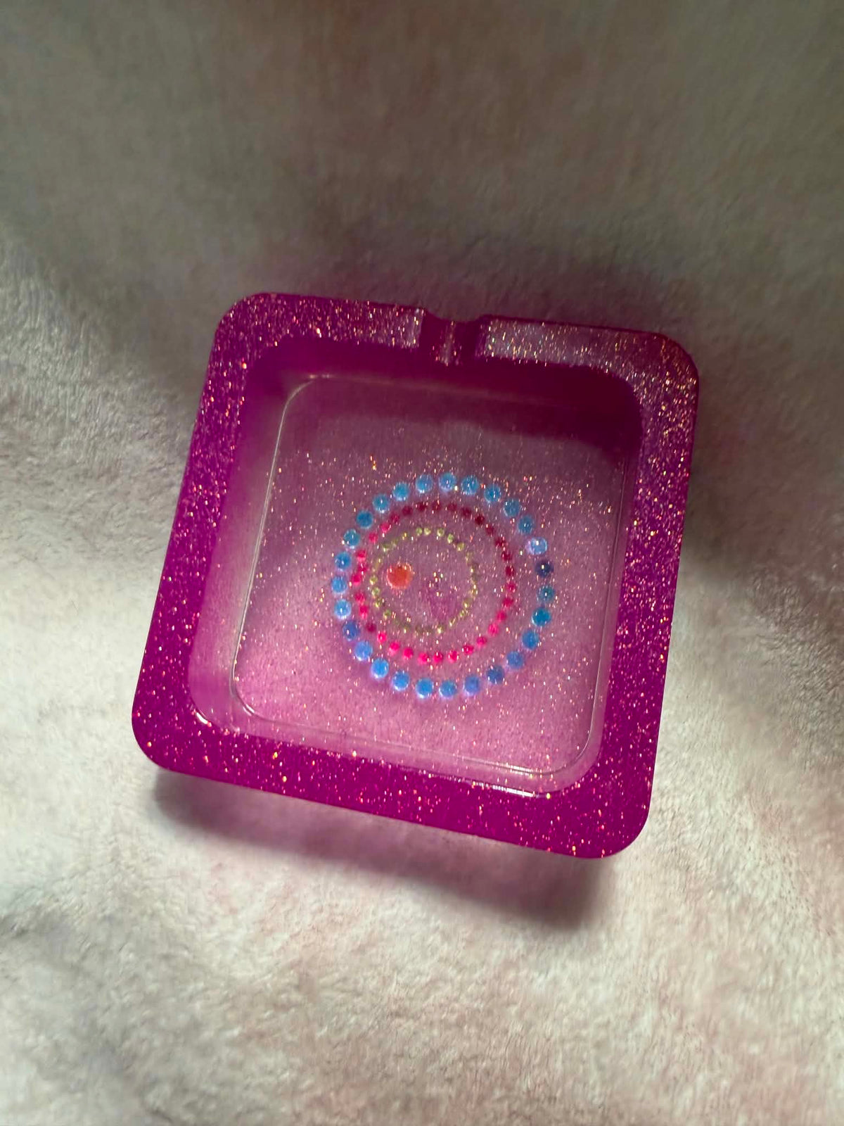 Pink Mandala Dot Art Ashtray