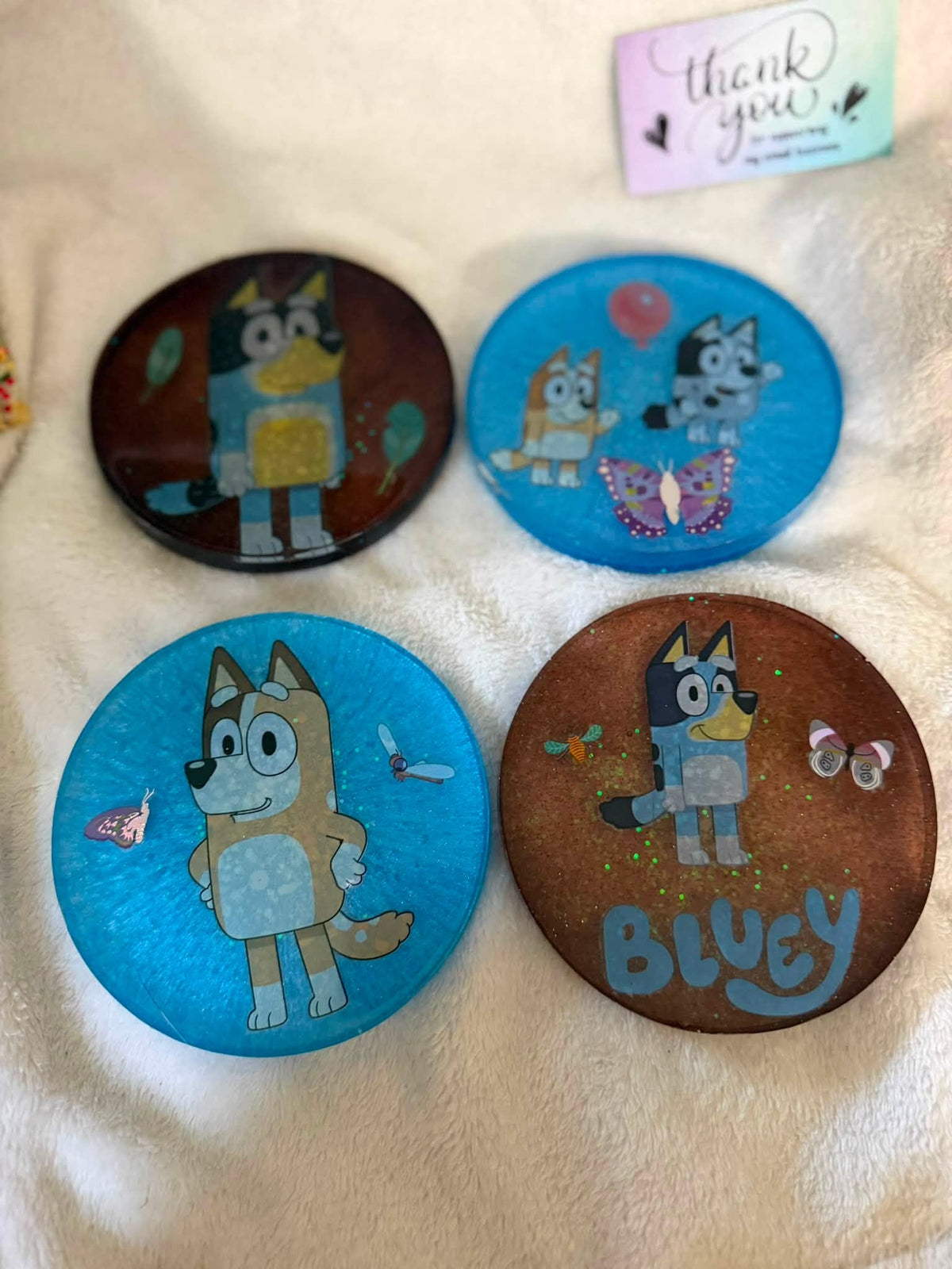 Bluey Round Coaster Set / Set of 4