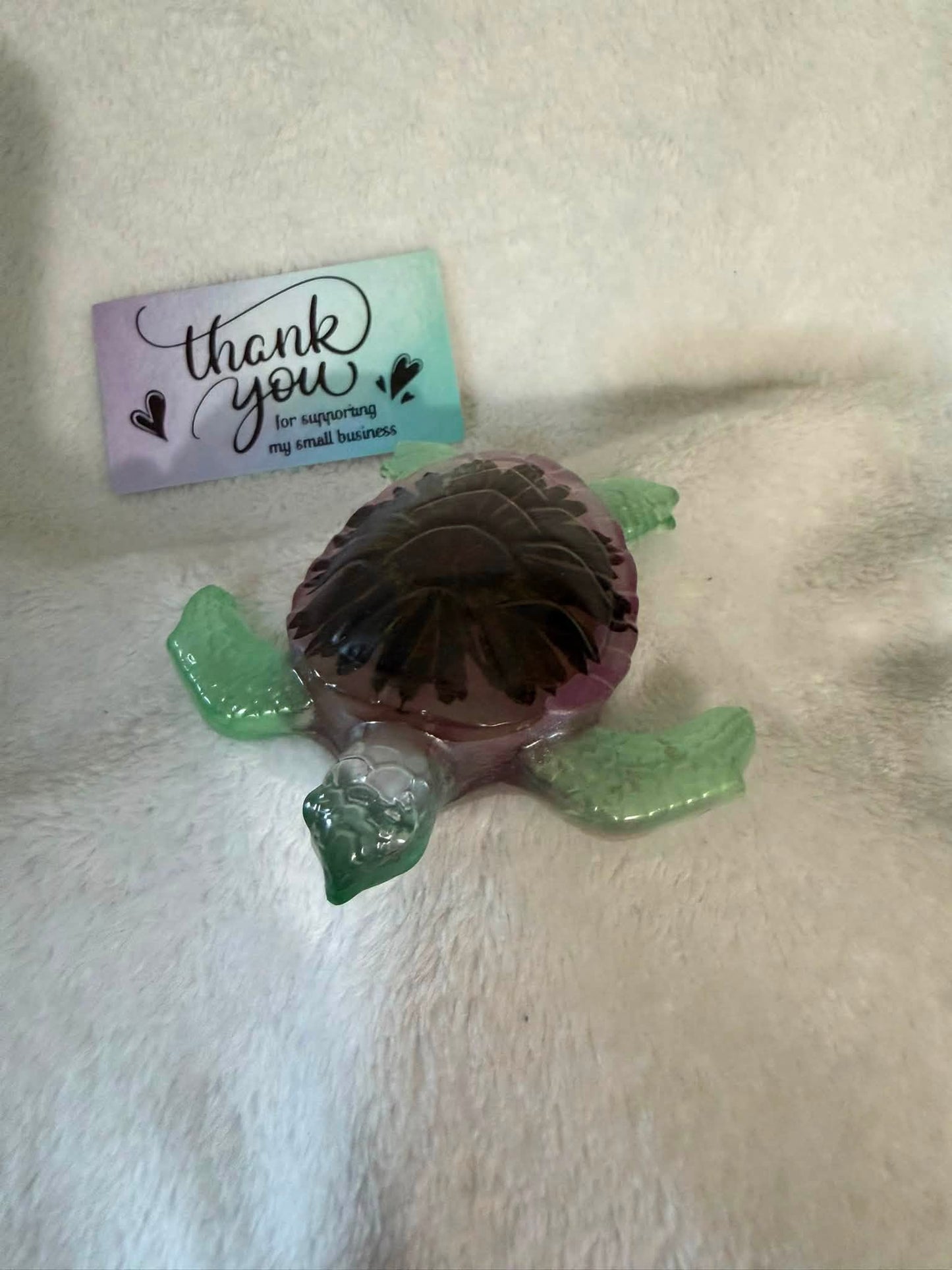 Sea Turtle figurine with a Black-Eyed Susan