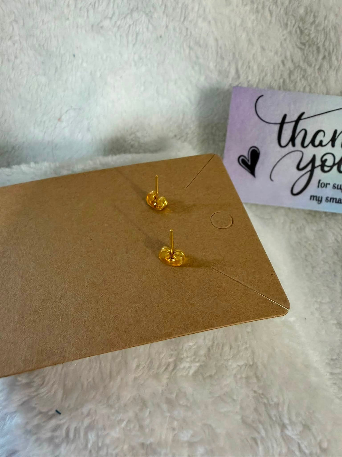 Burgundy & Gold Fan Stud Earrings