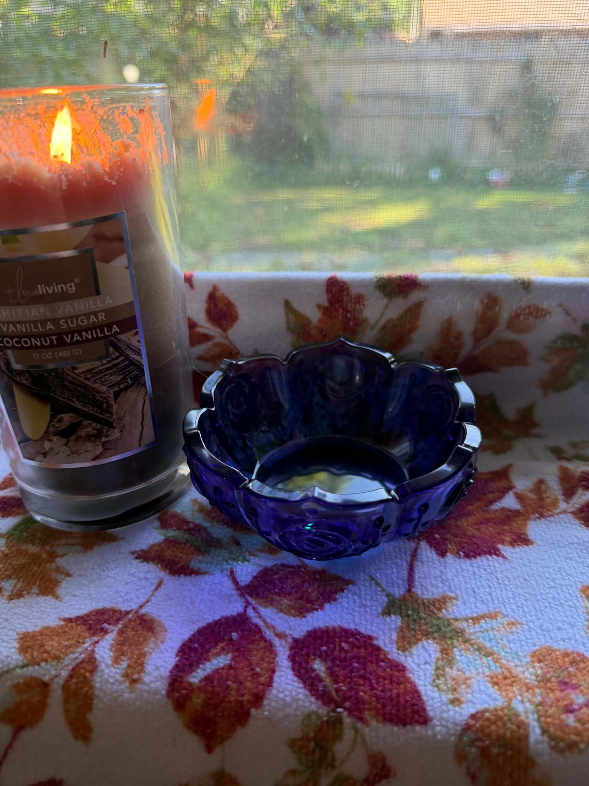 Purple & Blue Rose Lotus Trinket Bowl