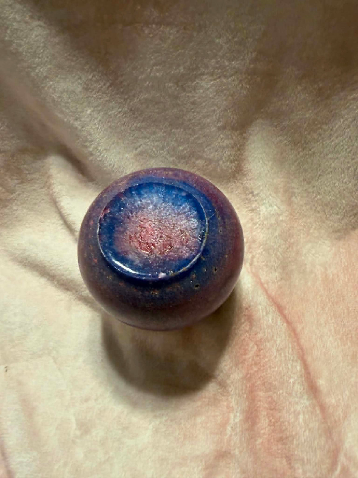 Galaxy Blue & Pink Cauldron Trinket Jar with Lid