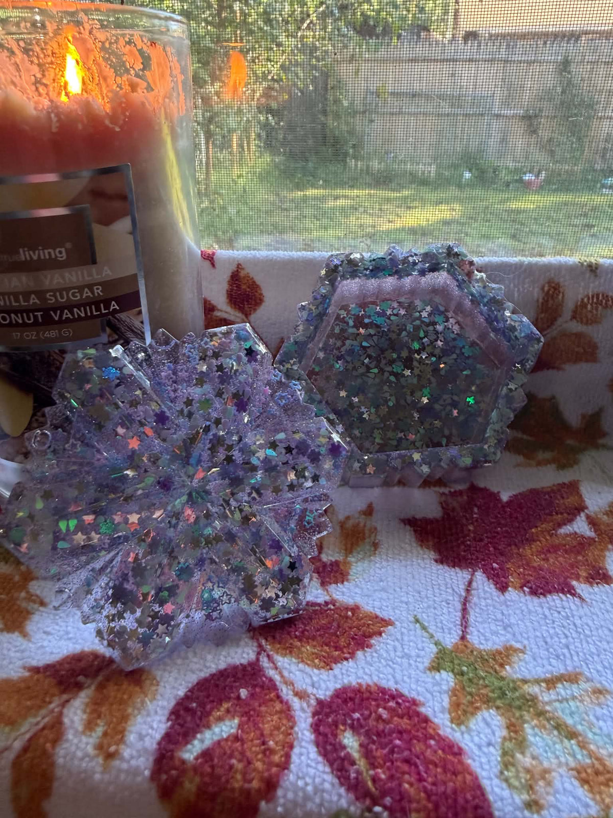 Purple & Silver Resin Jewelry Box