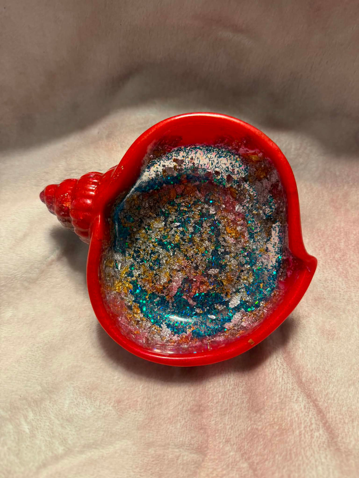 Holographic Conch Seashell Trinket Bowl
