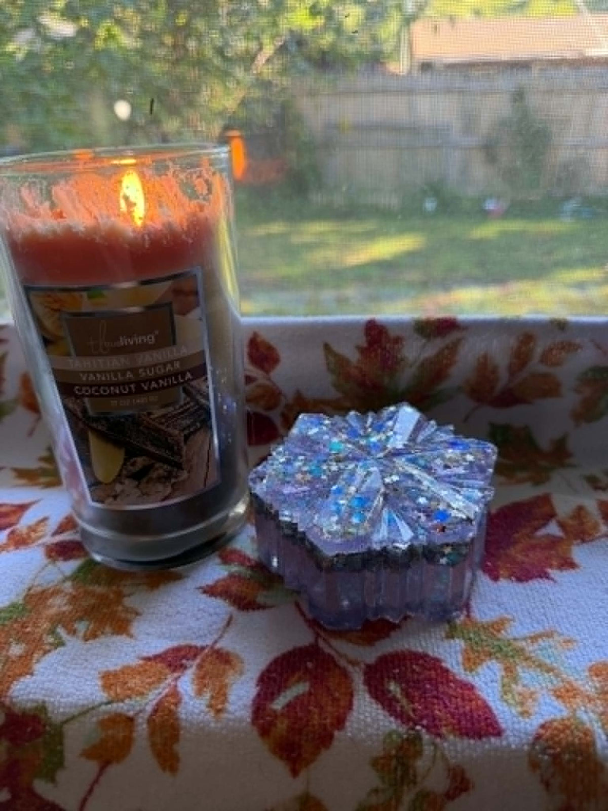 Purple & Silver Resin Jewelry Box