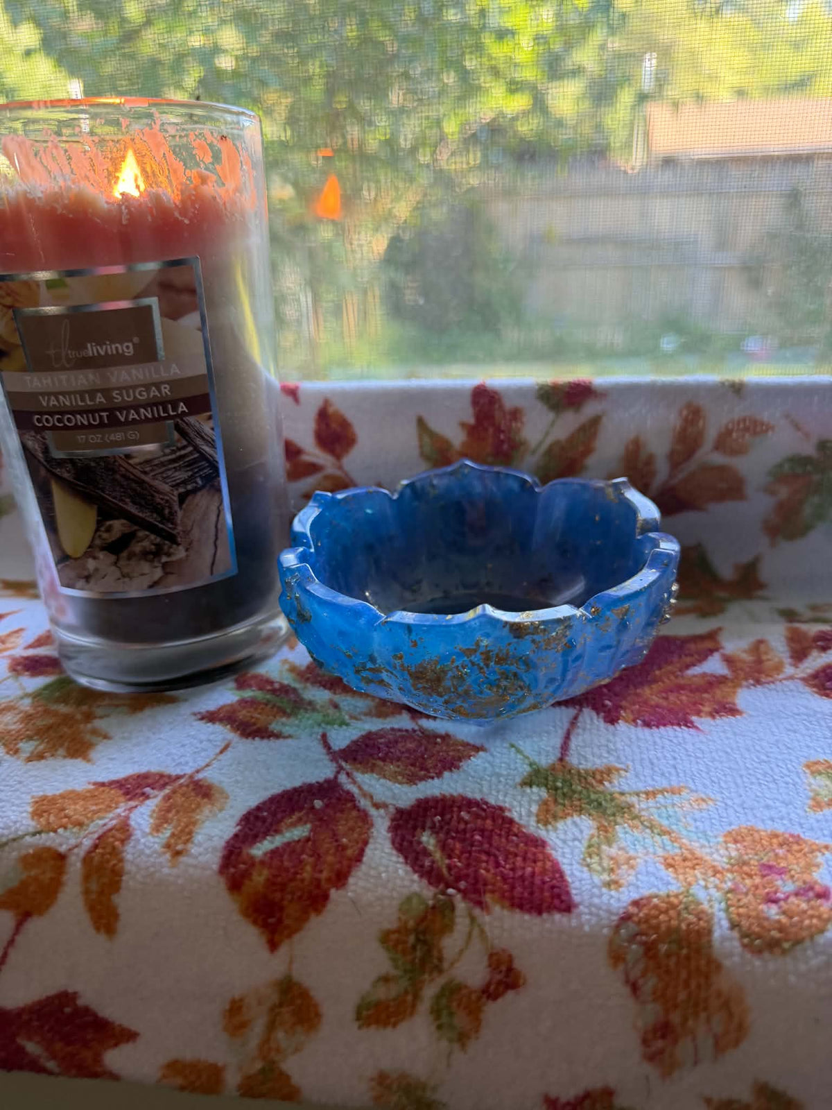 Blue & Gold Trinket Bowl