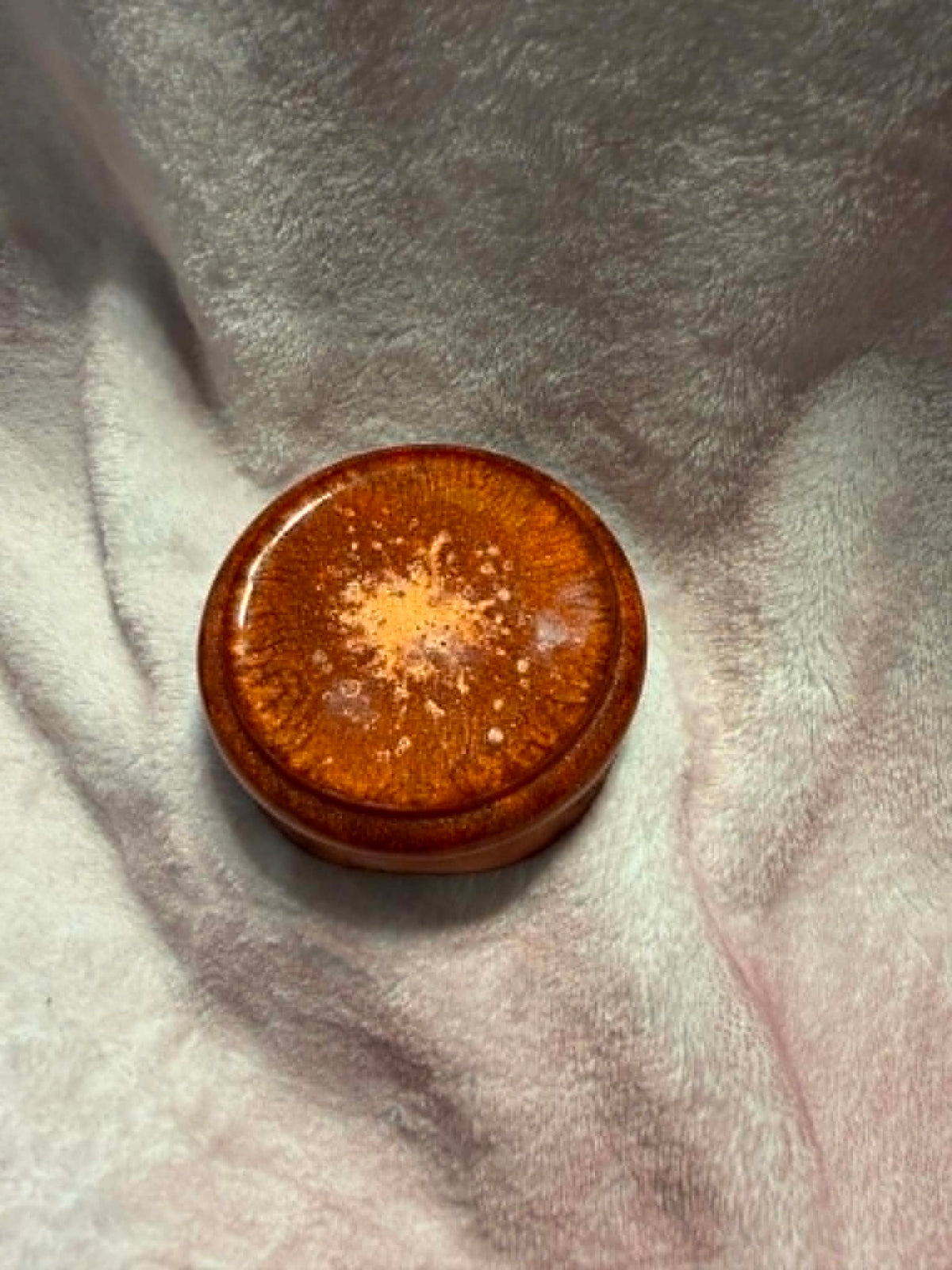 Dark Rust Pudding Trinket Jar with Lid