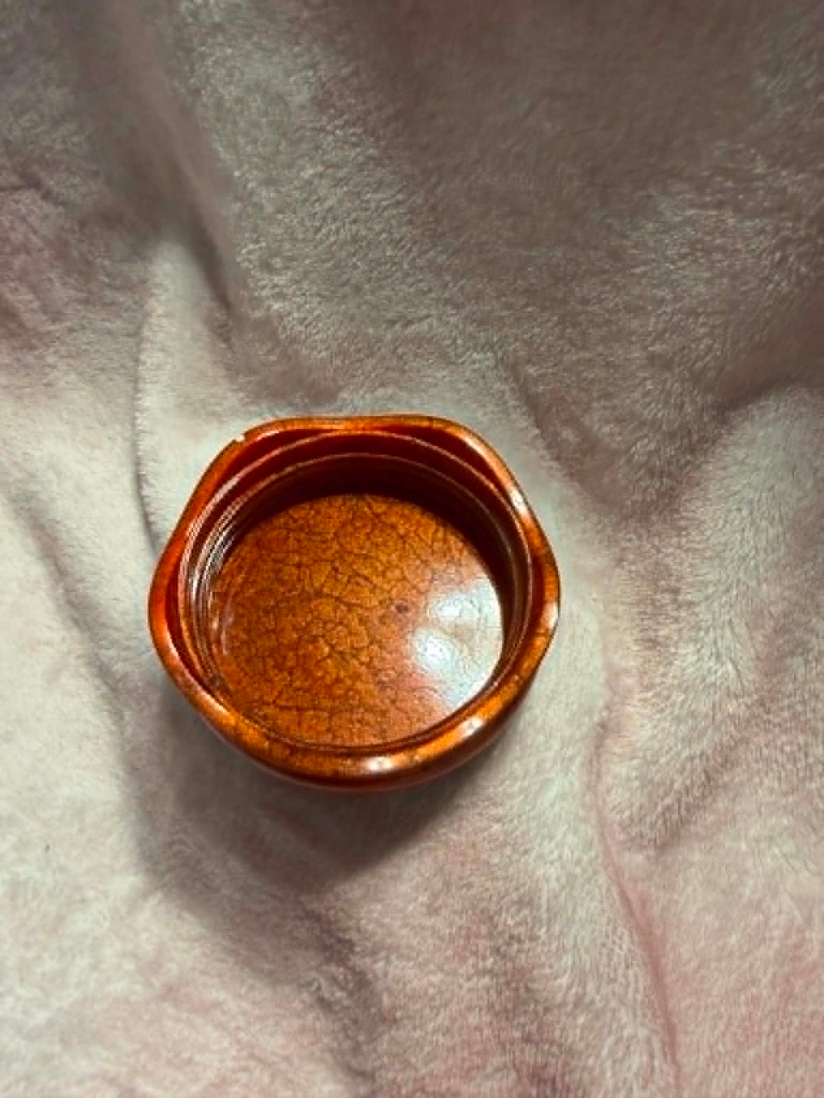 Dark Rust Pudding Trinket Jar with Lid
