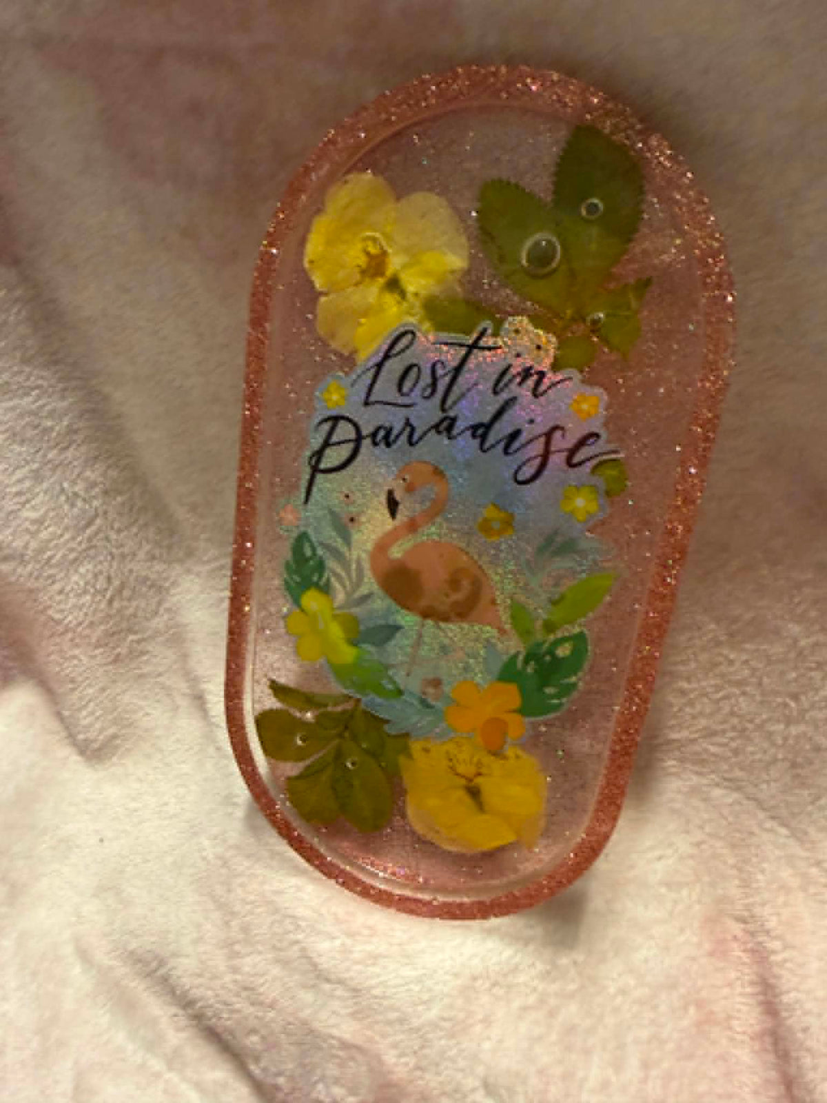 Flamingo & Pansy Trinket Tray