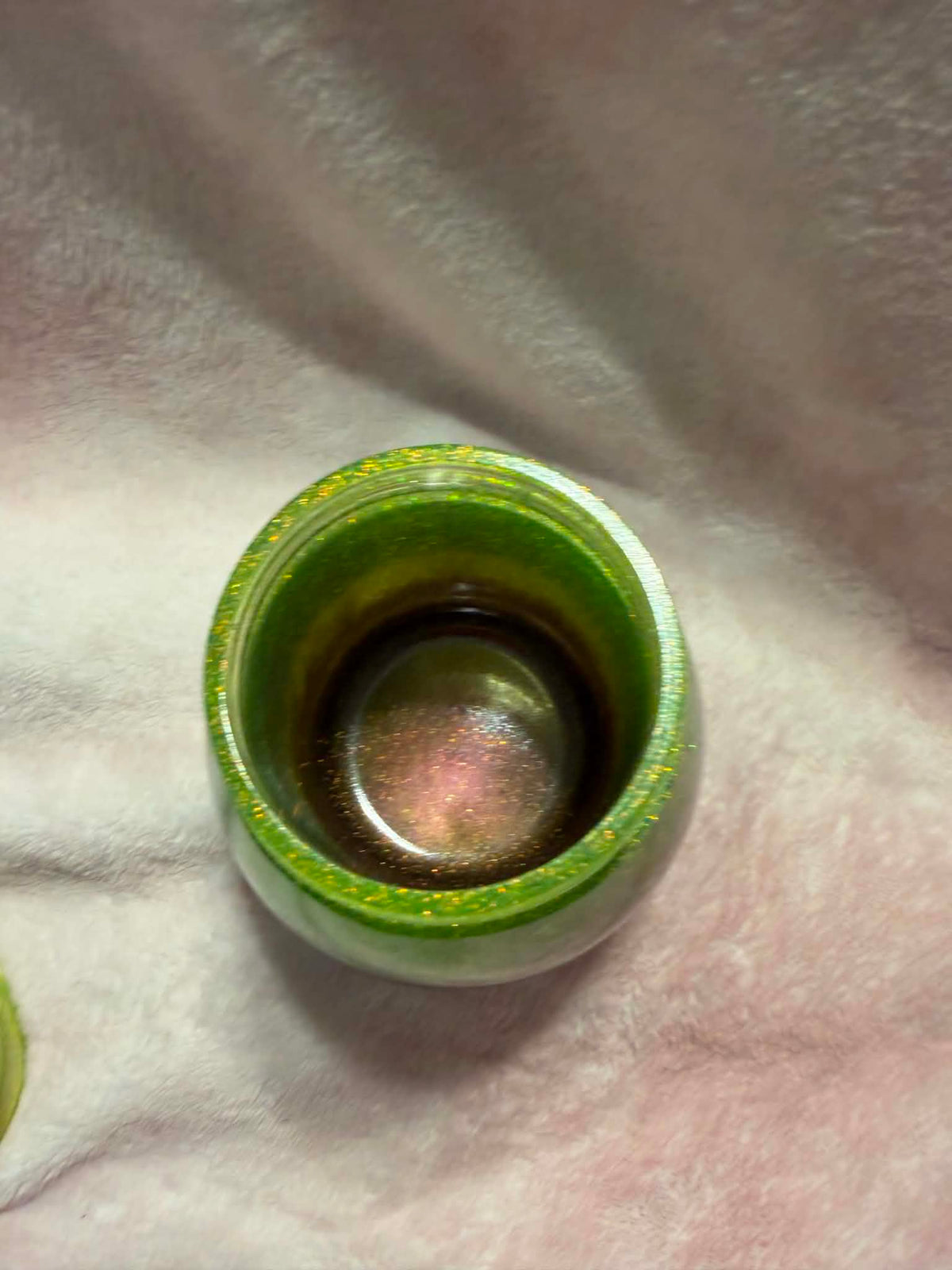 Green & Black Pudding Trinket Jar with Lid