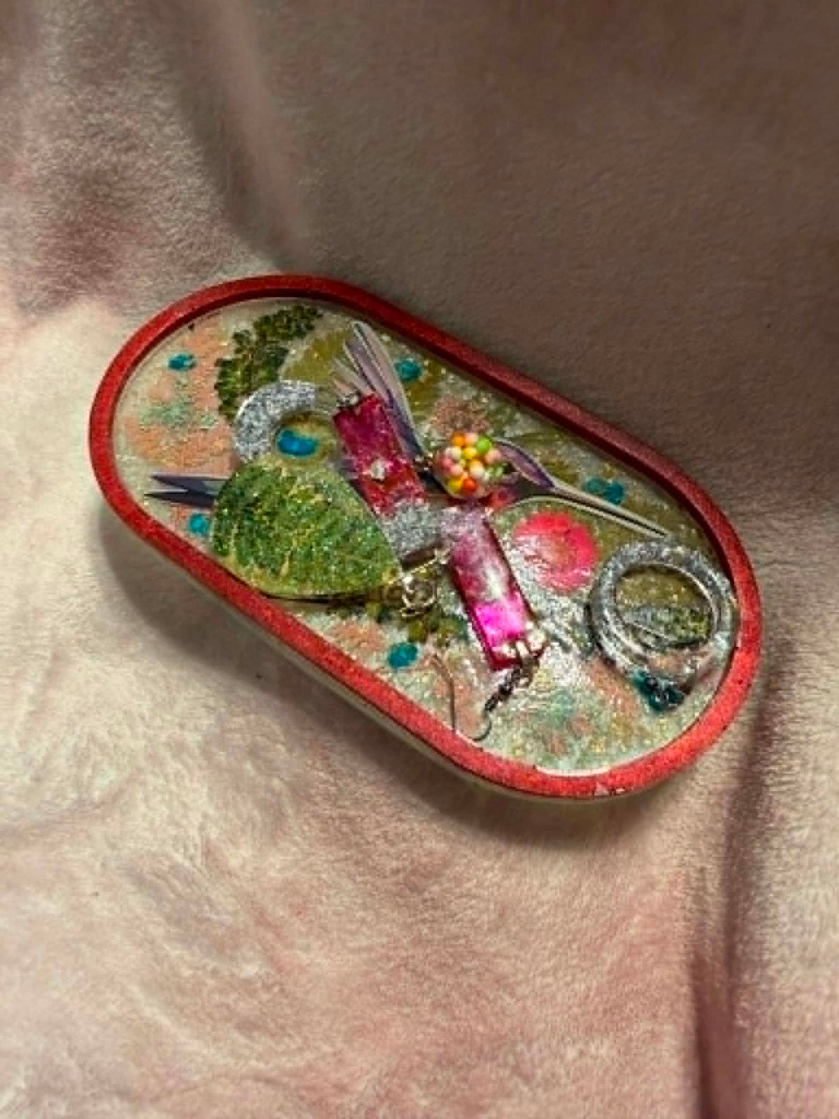 Hummingbird & Flower Resin Trinket Tray