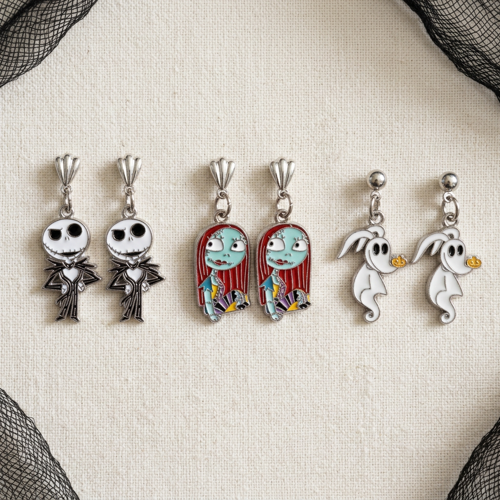 NBC Jack, Sally & Zero Dangle Earrings – Crescent Moon Creations