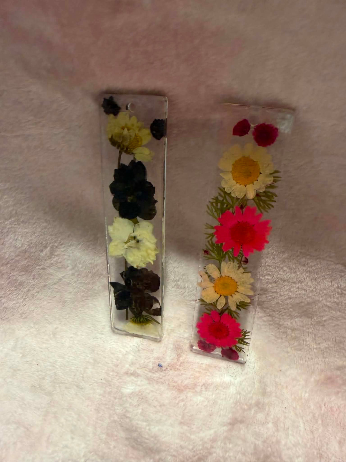 🌼 Daisy & Fern Pressed-Flower Bookmarks, Set of 2