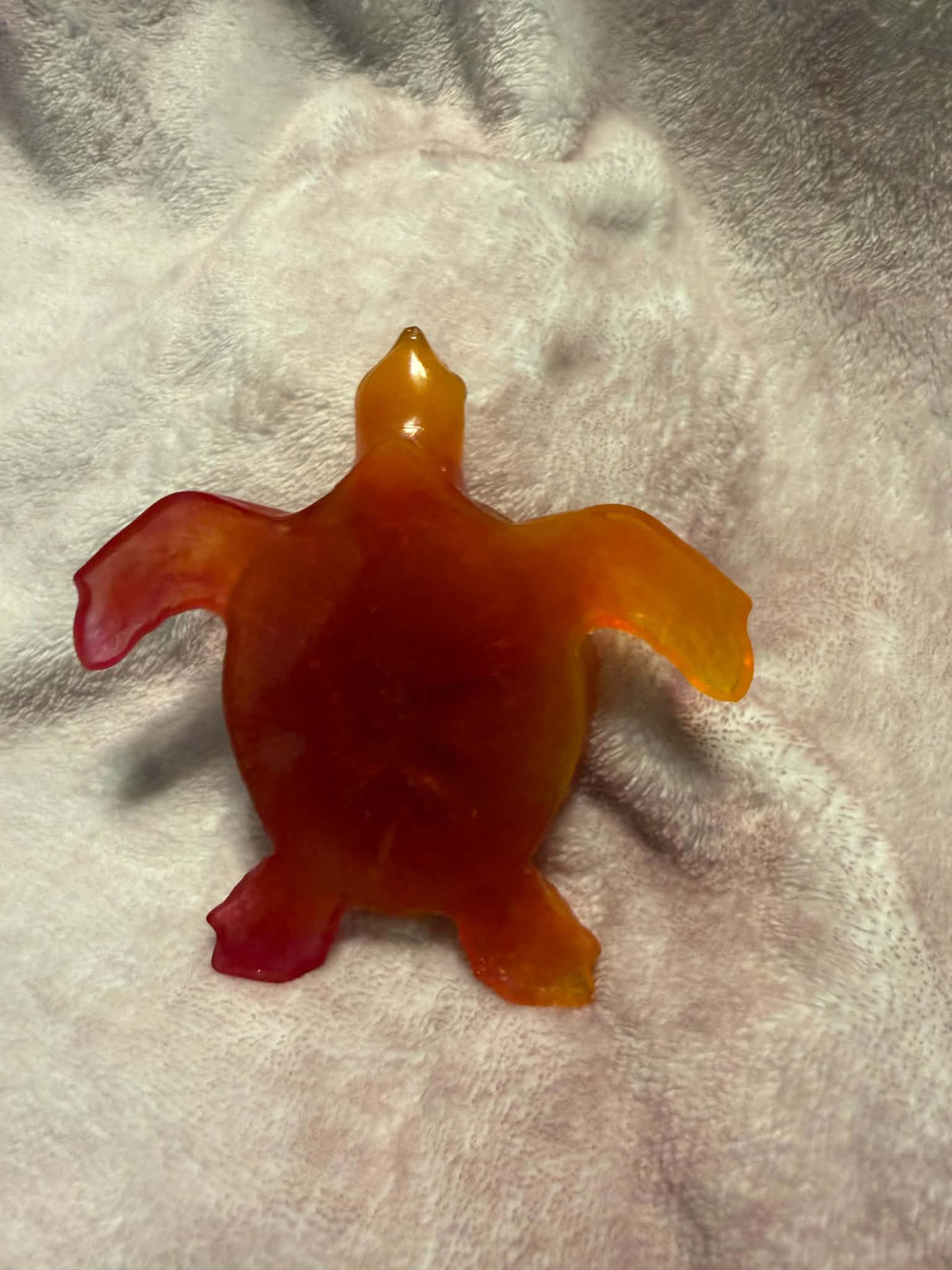 Sea Turtle Figurine with Mini Rose