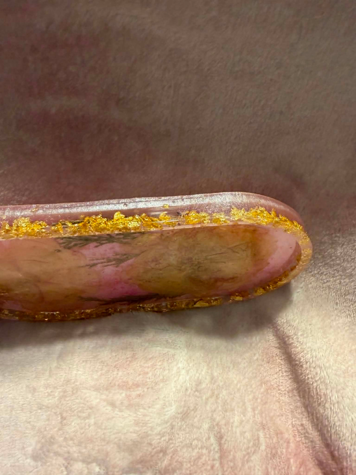 Larkspur & Asparagus Fern Gold Trinket Tray