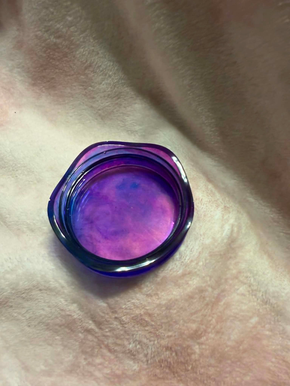Purple & Pink Pudding Trinket Jar with Lid