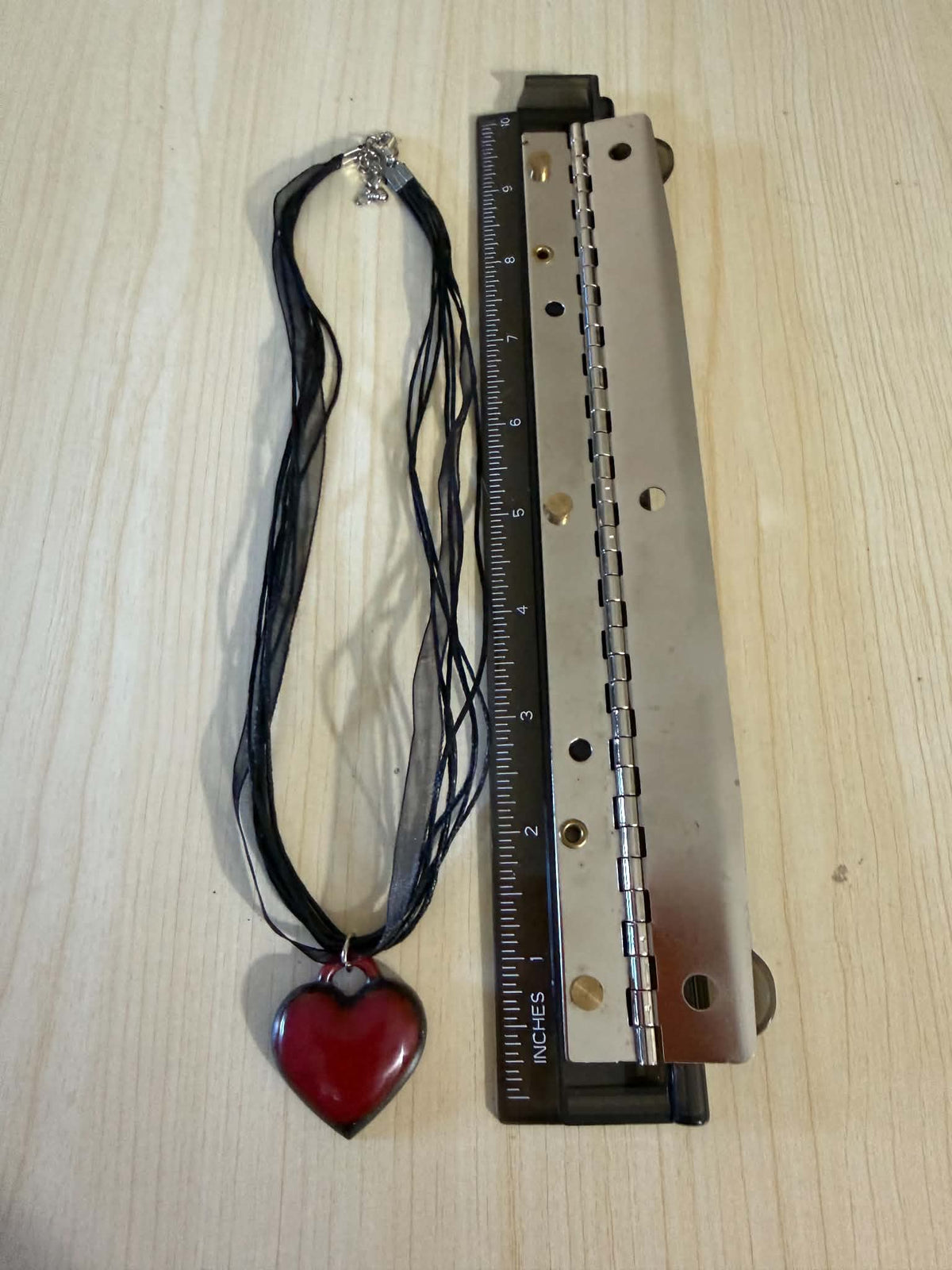 ✨Whimsigoth Heart Ribbon Necklace✨