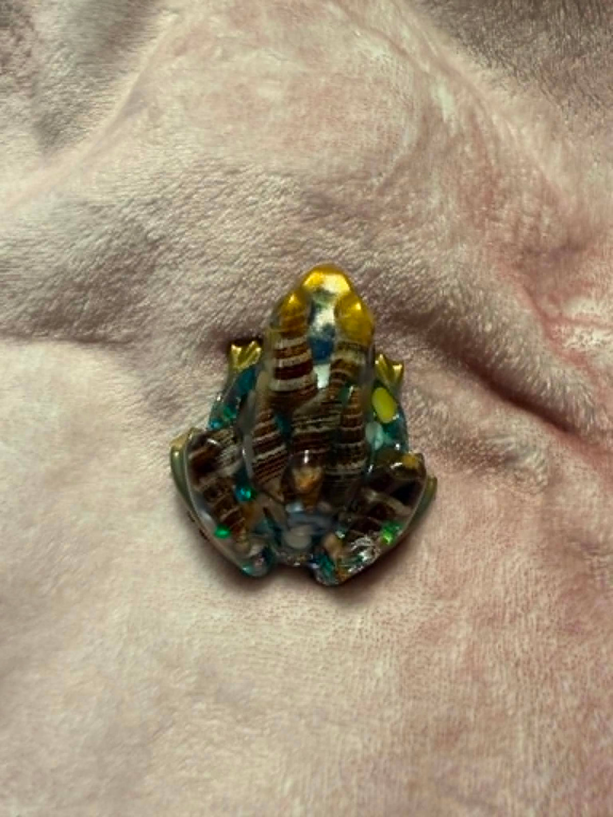 Small Frog Figurine with Seashells & Shell Fragments