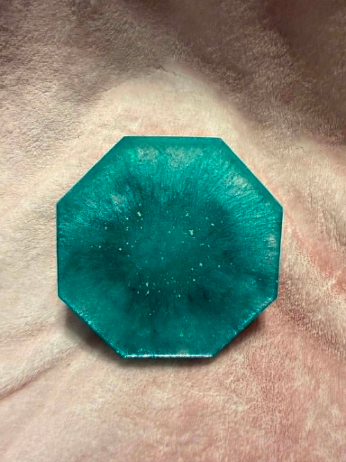 Teal Geometric Polygon Ashtray