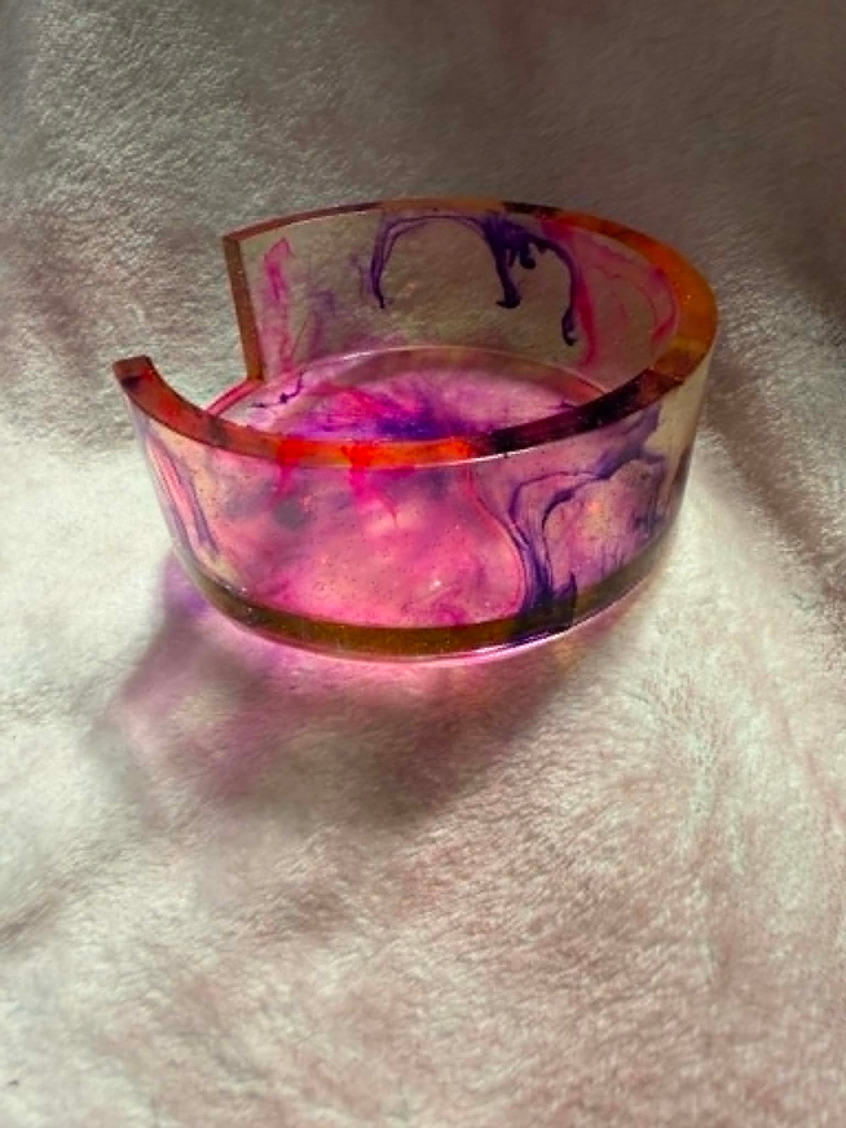 Pink & Purple Tie Dye 5 Piece Coaster Set with Holder