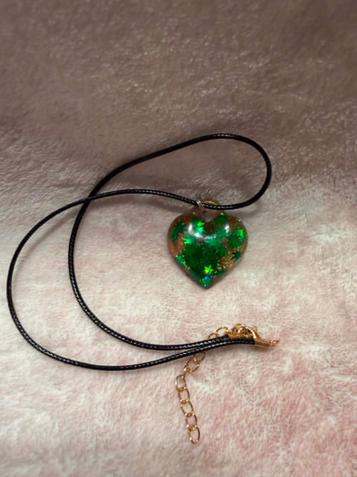 Botanical Leaf Heart Pendant Necklace