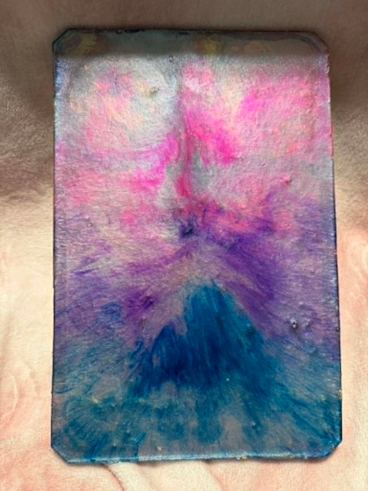 Galaxy Dirty Pour Resin Rolling Tray with Gold Foil & Cannabis Leaf