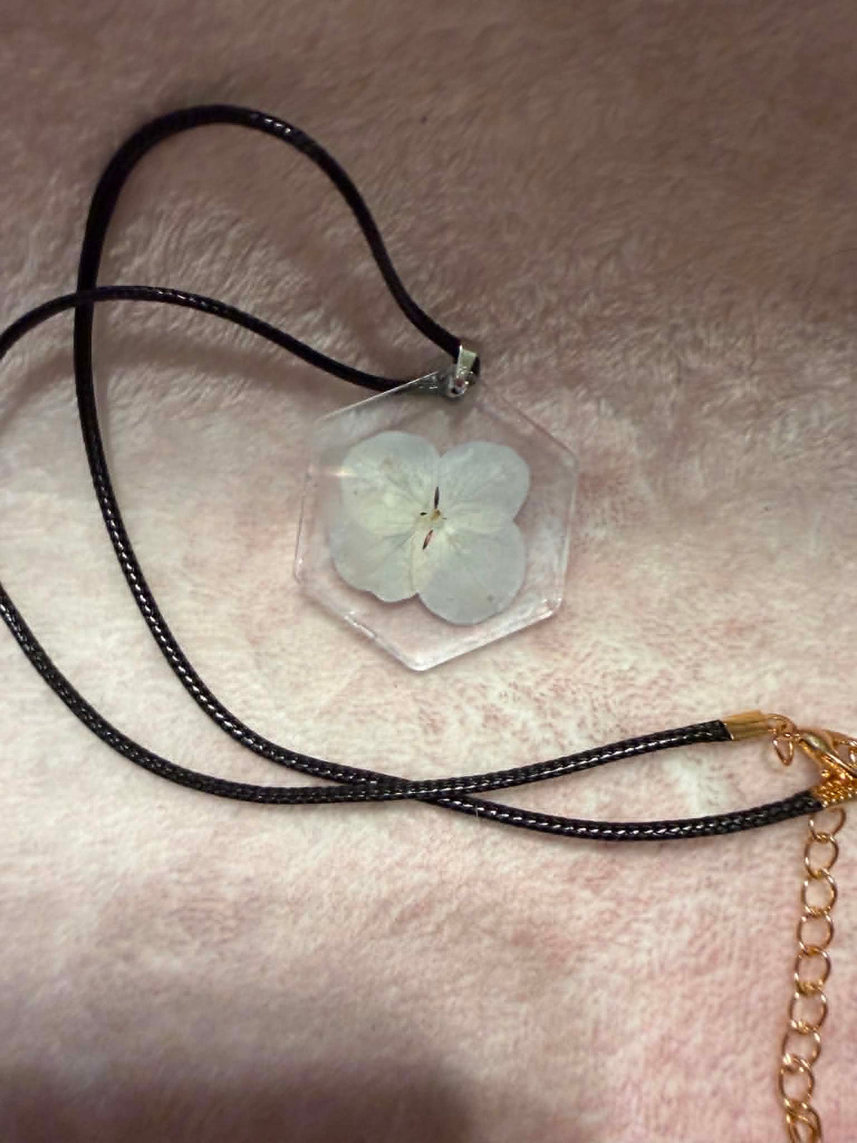 White Remembrance Poppy Pendant Necklace
